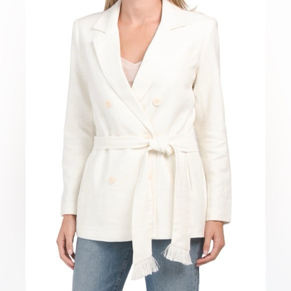 House of Harlow 1960 Ivory Belted Blazer